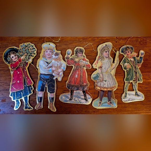 Vintage Victorian Style Paper Ornaments - Picture 1 of 7